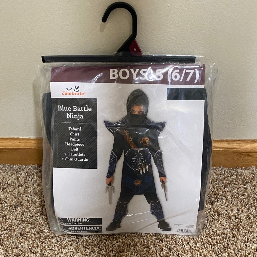 Blue Battle Ninja Costume for Kids